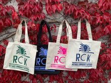 Load image into Gallery viewer, Refugee Community Kitchen Organic new RCK Tote - bigger, stronger and brighter!