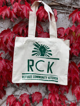 Load image into Gallery viewer, Refugee Community Kitchen Organic new RCK Tote - bigger, stronger and brighter!