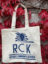 Load image into Gallery viewer, Refugee Community Kitchen Organic new RCK Tote - bigger, stronger and brighter!