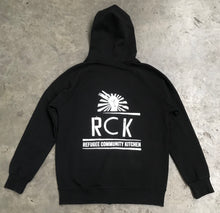 Load image into Gallery viewer, Refugee Community Kitchen Logo Zipped Hoodie