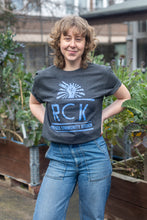 Load image into Gallery viewer, Refugee Community Kitchen Logo 100% organic cotton T-Shirt -New colour combinations!