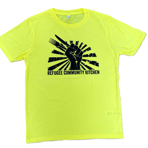 Refugee Community Kitchen Logo 100% organic cotton T-Shirt -New colour combinations!