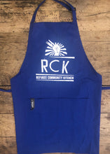 Load image into Gallery viewer, Refugee Community Kitchen Professional Chef Apron - Red, Blue, Black, Purple, Dark Navy Blue or White